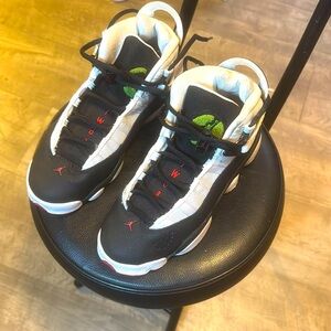 Jordan 6 rings Kids Sneakers Black and White